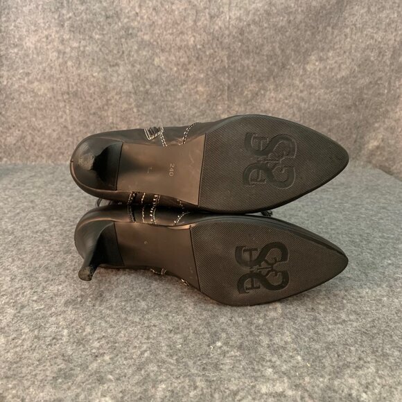 Staccato Women's Black Heel Pump Knee High Boots - Picture 6 of 13